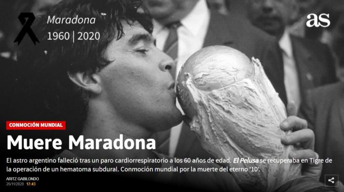 La cruda casualidad de la fecha de la muerte de Maradona: un día especial para él desde hacía cuatro años