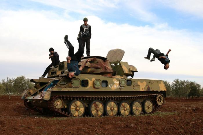 Los jóvenes sirios encuentran la libertad en el parkour (GALERÍA)