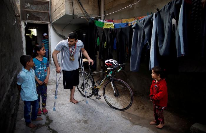 Una bala israelí destruye el sueño de un ciclista que iba a competir en los Juegos de Asia