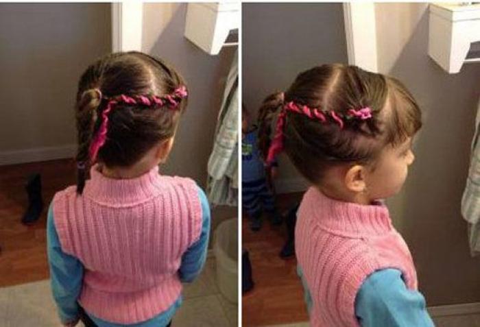 El padre que aprendió a hacer peinados a su hija ha sido toda una inspiración para muchos otros (FOTOS)