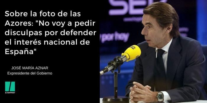Aznar revela qué votaría en la moción de censura de Vox: "No tengo la menor duda al respecto"