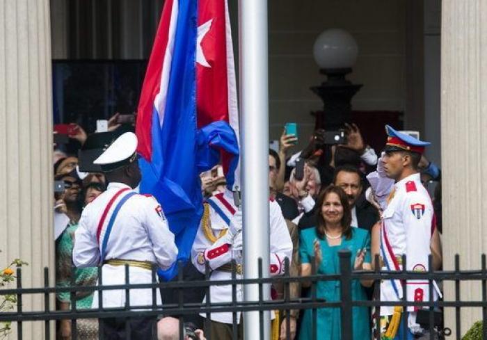 La bandera de Cuba ondea en EEUU