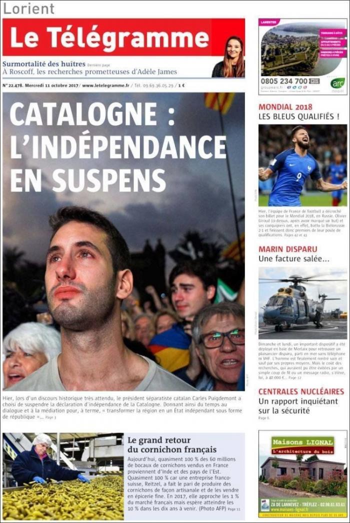 Así se ve en el mundo la declaración de independencia en suspenso de Cataluña