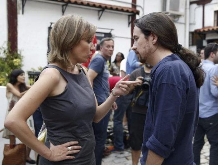 Pablo Iglesias y Tania Sánchez, unidos por la lista de Podemos