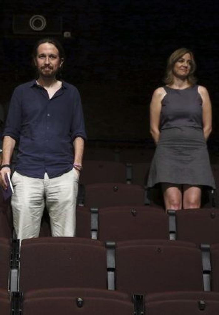 Pablo Iglesias y Tania Sánchez, unidos por la lista de Podemos