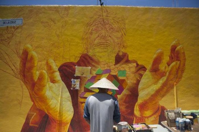 El mural más grande de México elimina la violencia en la ciudad de Pachuca (FOTOS)