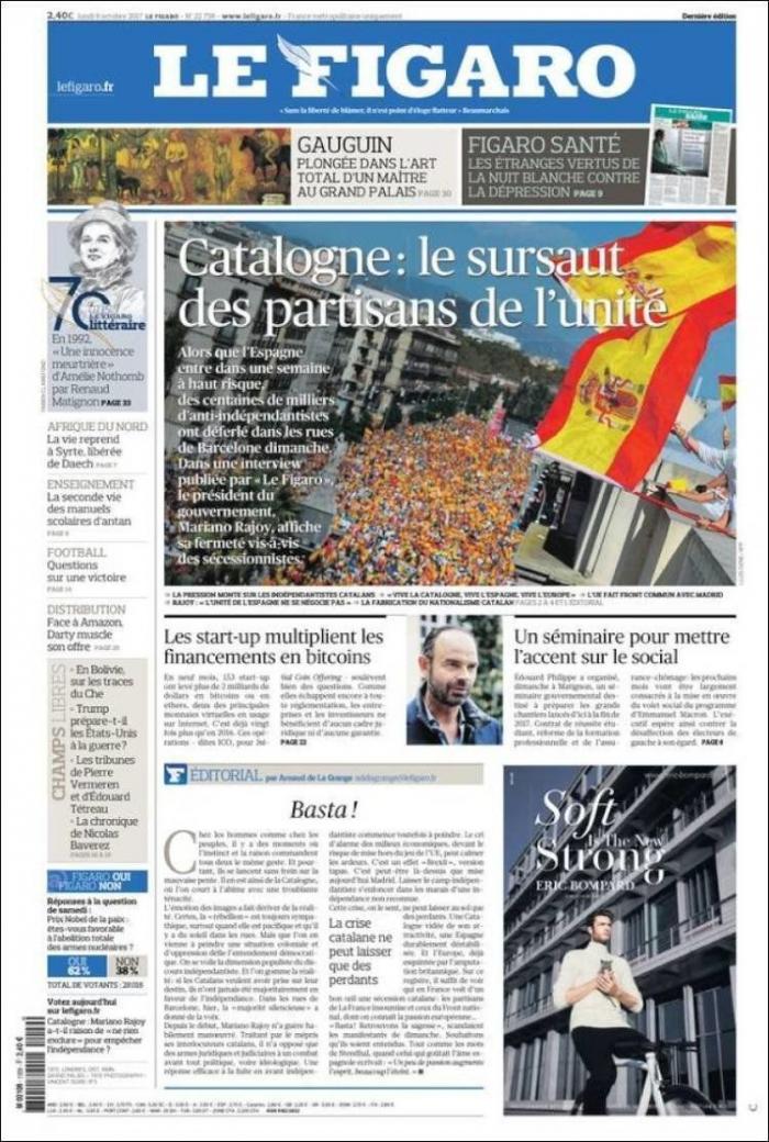 Francia asegura que una declaración unilateral de independencia de Cataluña "no sería reconocida"
