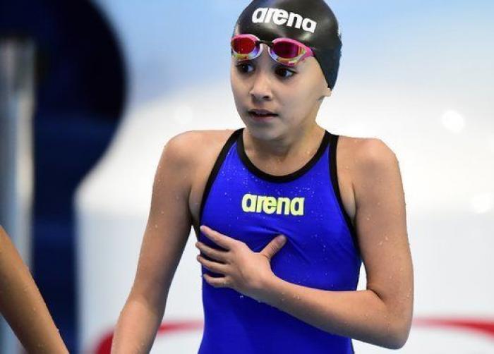 Una niña de 10 años compite en los Mundiales de natación de Kazan