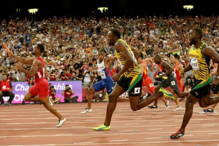 Usain Bolt conquista el triplete con el oro de Jamaica en la final 4x100