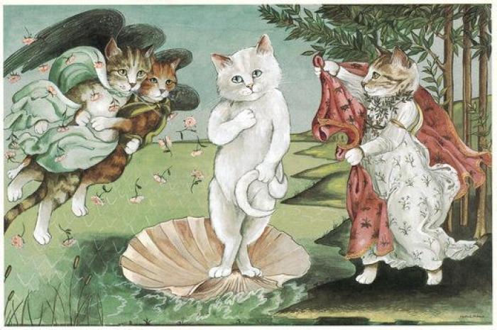 Los gatos se convierten en protagonistas de obras de arte: así son 'Las meninas' o La Gioconda' gatunas