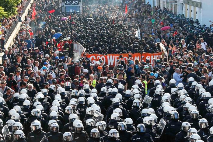 La policía de Hamburgo pide refuerzos por las manifestaciones anti-G20