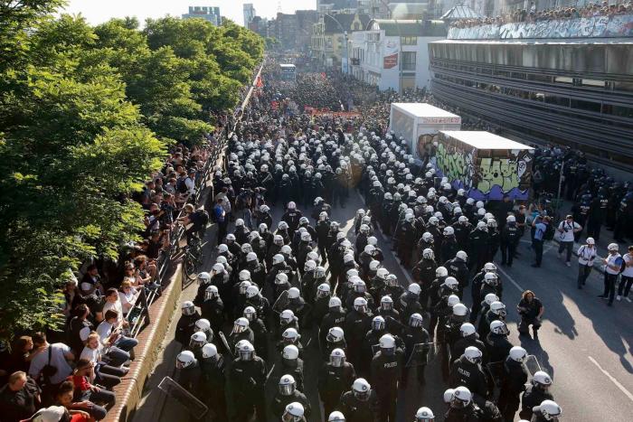 La policía de Hamburgo pide refuerzos por las manifestaciones anti-G20