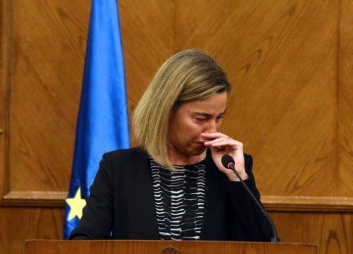 Las lágrimas de Mogherini por Bruselas (VÍDEO, FOTOS)