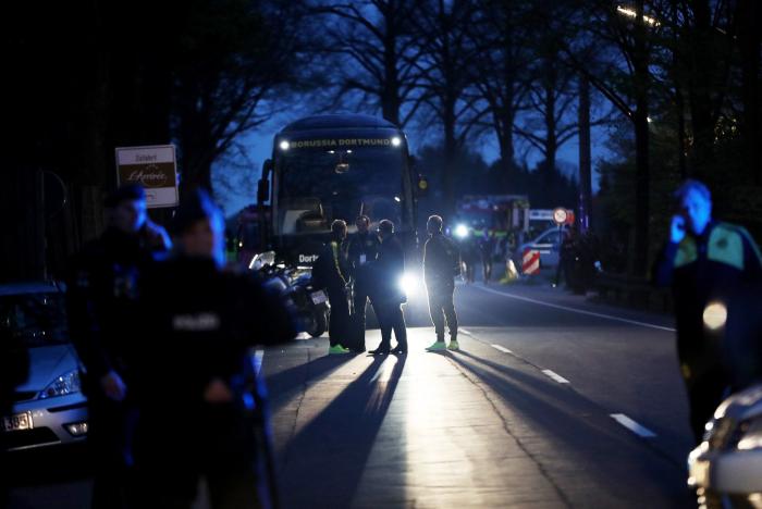 Imágenes de la explosión en el autobús del Borussia Dortmund