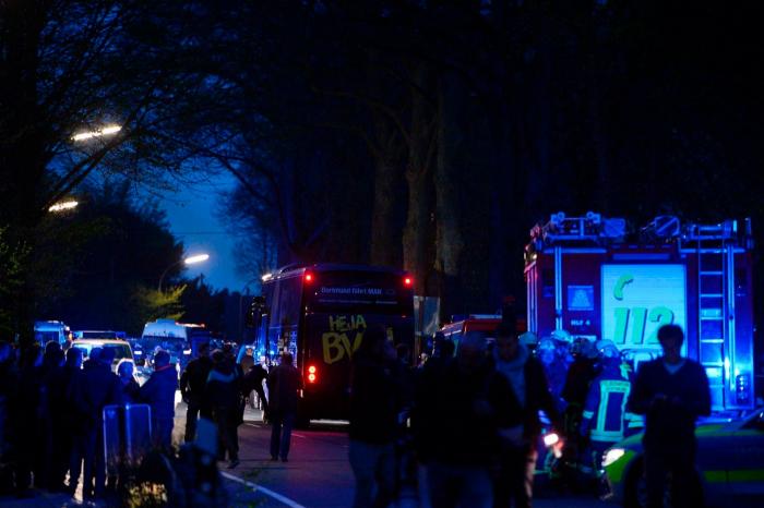 Imágenes de la explosión en el autobús del Borussia Dortmund