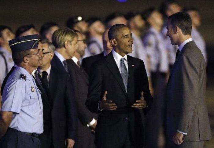 Así ha sido la llegada de Obama a España (FOTOS)