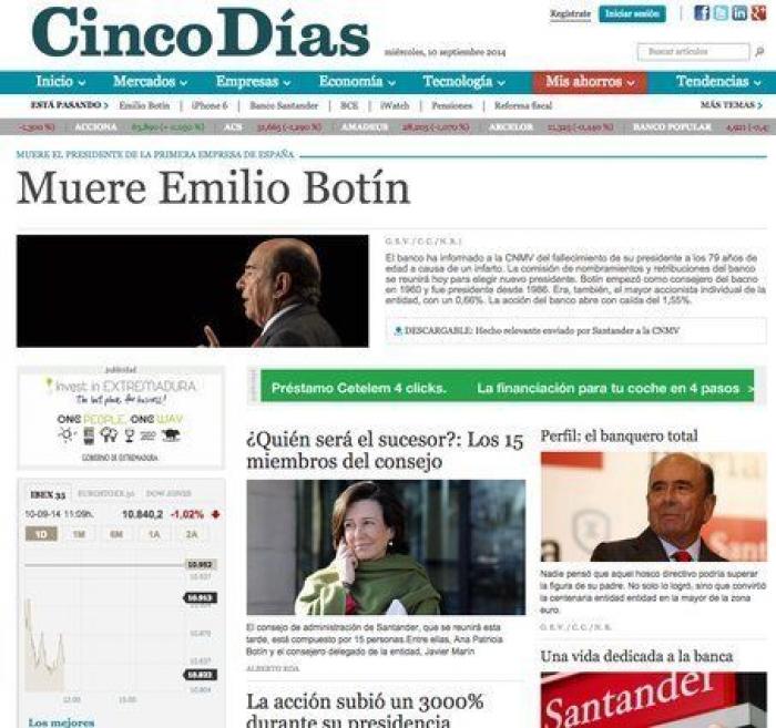 Botín, "el banquero más poderoso de Europa" según la prensa internacional