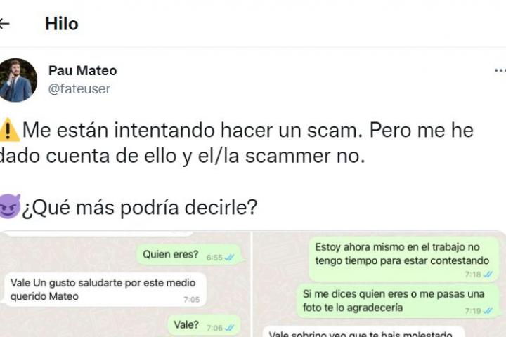Estafador estafado: el intento fraude por WhatsApp que acabó mal