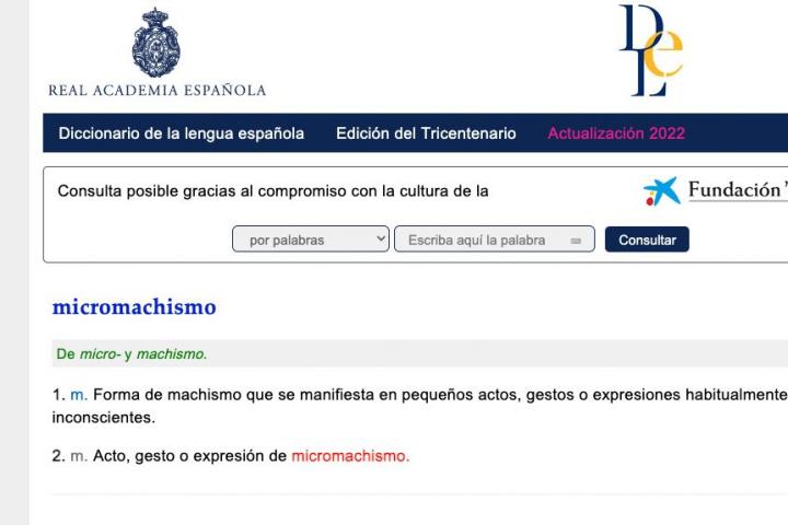 Micromachismo o puntocom, algunas de las nuevas palabras que la