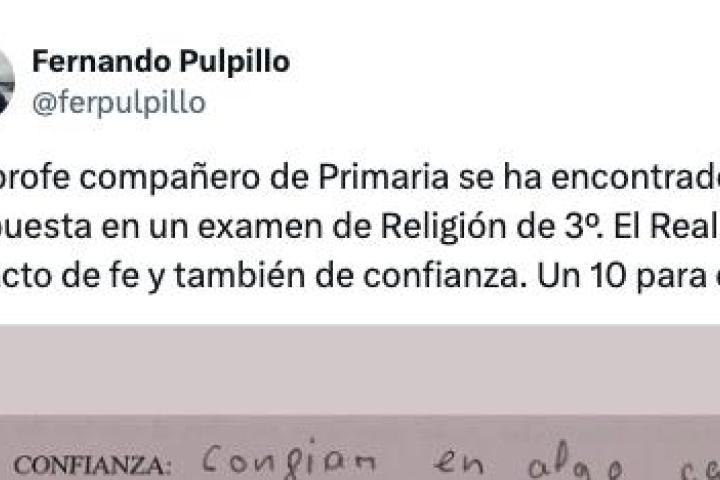 noticiaspuertosantacruz.com.ar - Imagen extraida de: https://www.huffingtonpost.es//virales/un-alumno-maravilla-respuesta-dado-examen-religion-un-10-ese-chaval.html