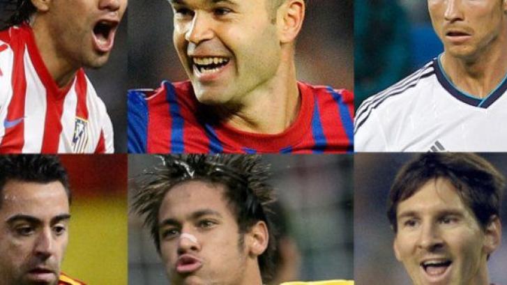 Falcao, Messi, Cristiano, Iniesta y Xavi, candidatos a 'Mejor Jugador 2012' de 'World Soccer'