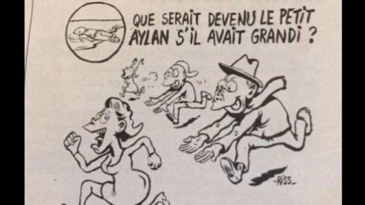 Polémica con 'Charlie Hebdo' por bromear en su portada con lo que hubiese sido Aylan de mayor