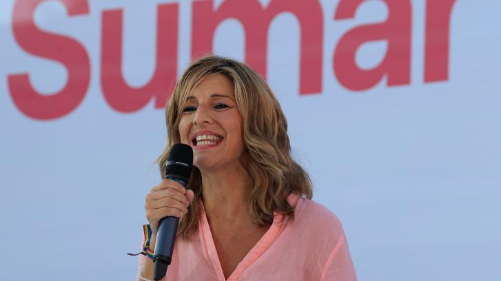 Preguntan a Yolanda Díaz por su relación con Podemos, ella se ríe y se muestra categórica