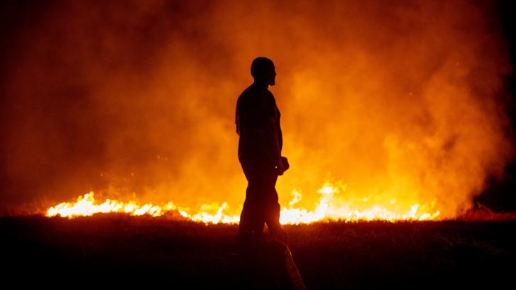 El fuego de Boiro, que ha quemado 2.200 hectáreas, es el único activo en Galicia