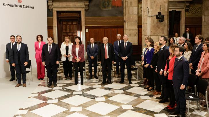 Los nuevos consellers toman posesión y Aragonès les llama a trabajar 