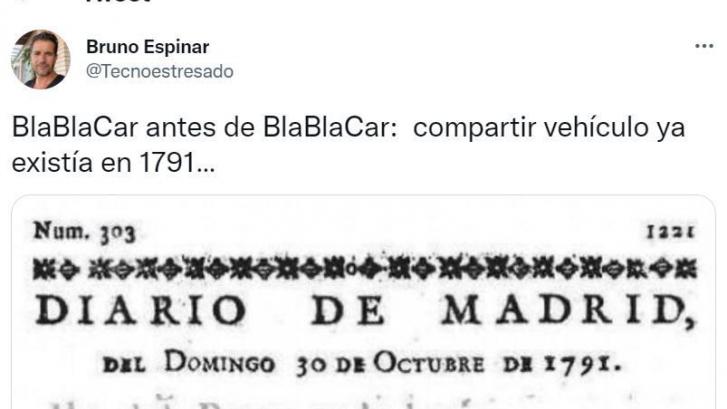 Triunfa en redes al compartir el texto publicado en un histórico diario madrileño en 1791
