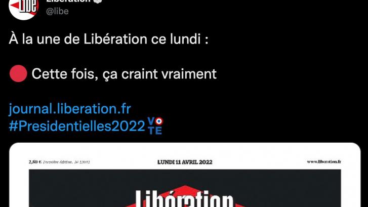 La portada de 'Libération' sentencia la primera vuelta de las elecciones en Francia