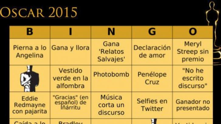 El bingo de los Oscar 2015: prepárate para jugar (FOTOS)