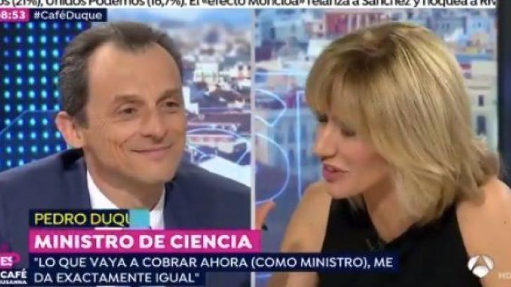 Pedro Duque reconoce su carencia como ministro en su primera entrevista en televisión