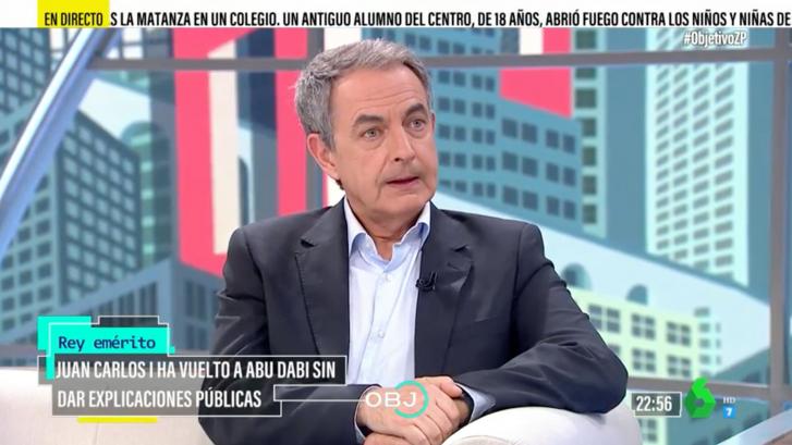Zapatero habla del rey emérito y del 
