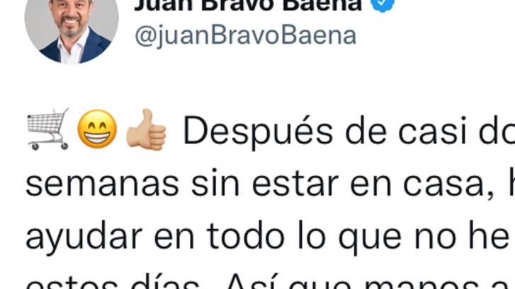 Un consejero andaluz borra este tuit tras liarse la mundial por el texto y la foto
