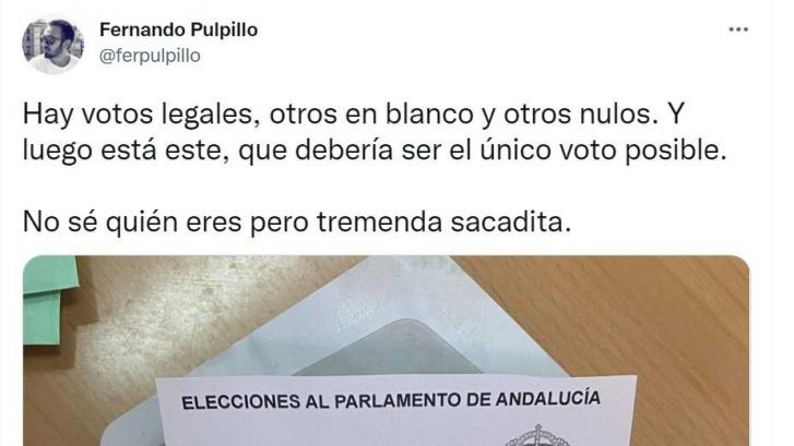 Un ciudadano arrasa en Twitter con la lista que creó para votar en las elecciones de Andalucía