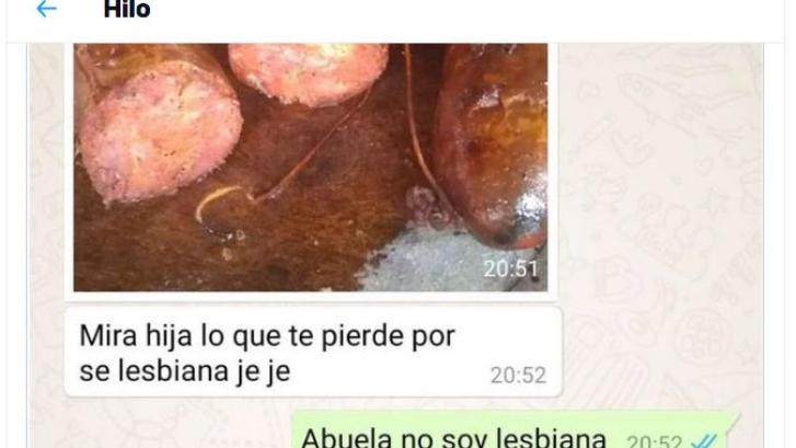 Su abuela le manda una foto a Whatsapp con un desconcertante mensaje que triunfa en Twitter