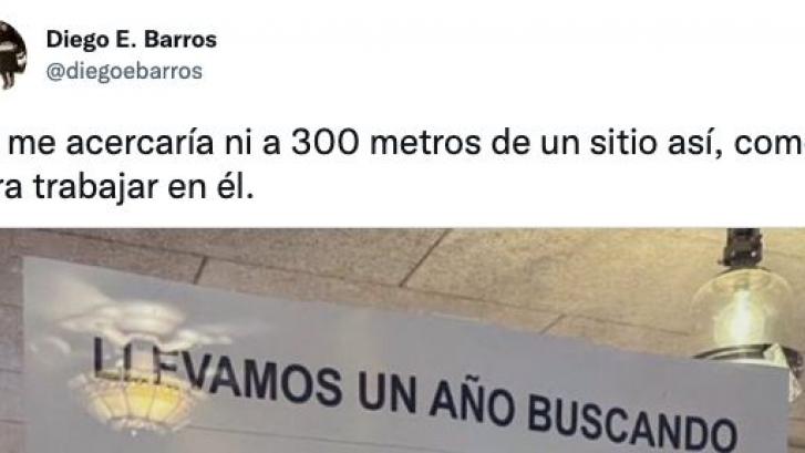 El cartel de un restaurante que está indignando a Twitter: