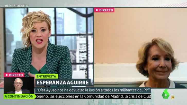 Cristina Pardo contesta con cinco palabras a las críticas de Monedero por esta entrevista a Aguirre
