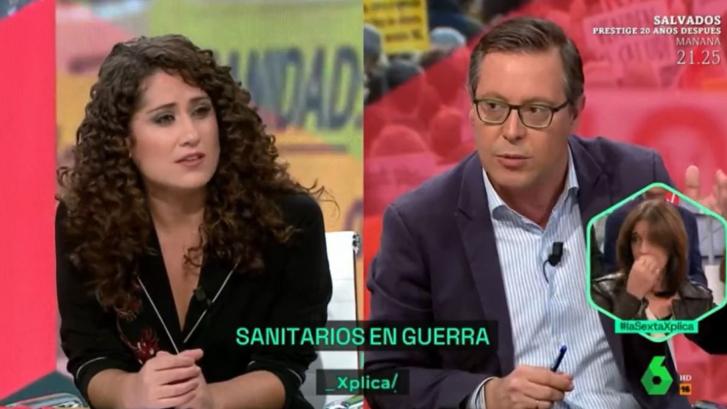 Una concejala del PSOE habla de la sanidad madrileña, Alfonso Serrano salta y ella acaba dando este dato