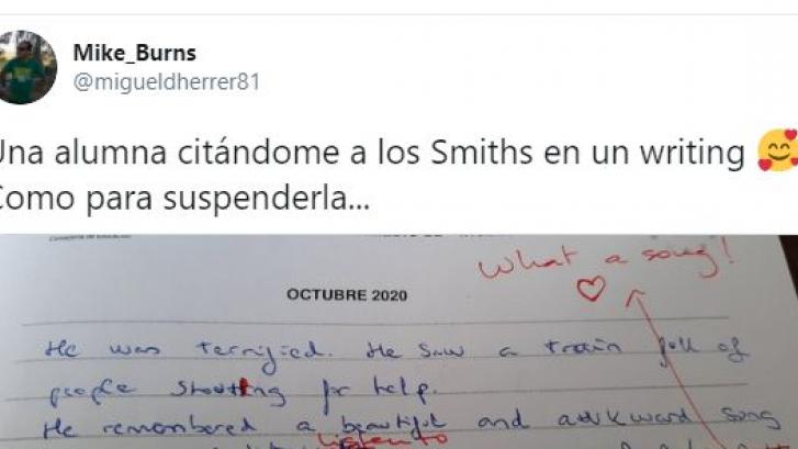 Un profesor de inglés comparte la sorpresa que se ha llevado al corregir una redacción