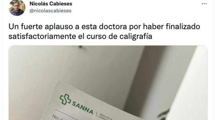 La letra de una médica hace alucinar a miles de personas: lleva 100.000 'me gusta' en un día