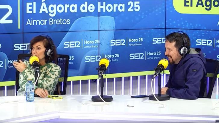 Iglesias anuncia la creación de una televisión y la frase que suelta Carmen Calvo es histórica