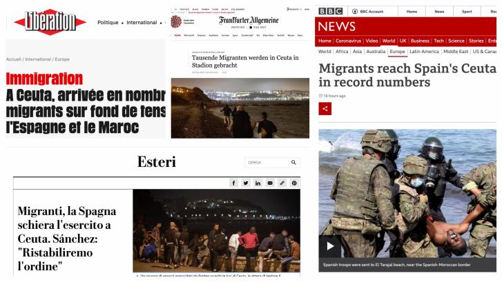 Emergencia humanitaria y crisis diplomática: así ve la prensa mundial lo ocurrido en Ceuta