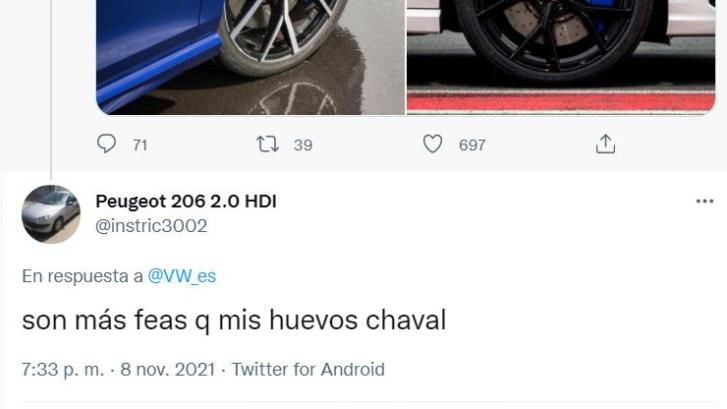 La respuesta de Volkswagen a este comentario en Twitter: “Jaque mate”
