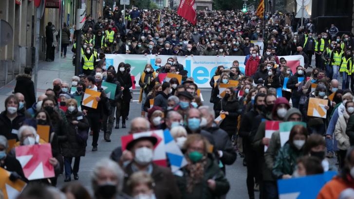 191 manifestaciones en Euskadi y Navarra piden el fin de la 