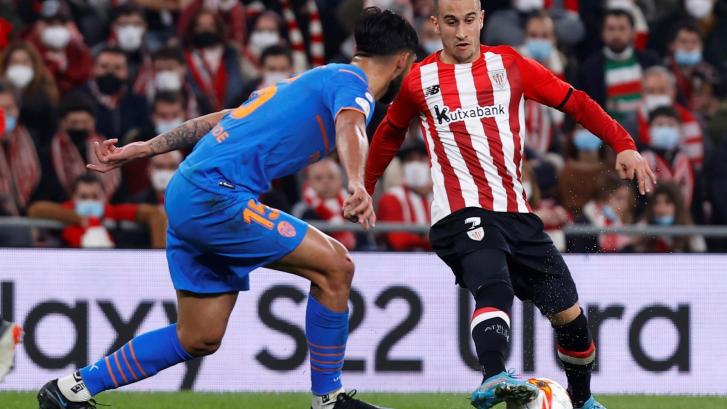 El Athletic y el Valencia empatan (1-1) en el partido de ida de la semifinal de la Copa del Rey