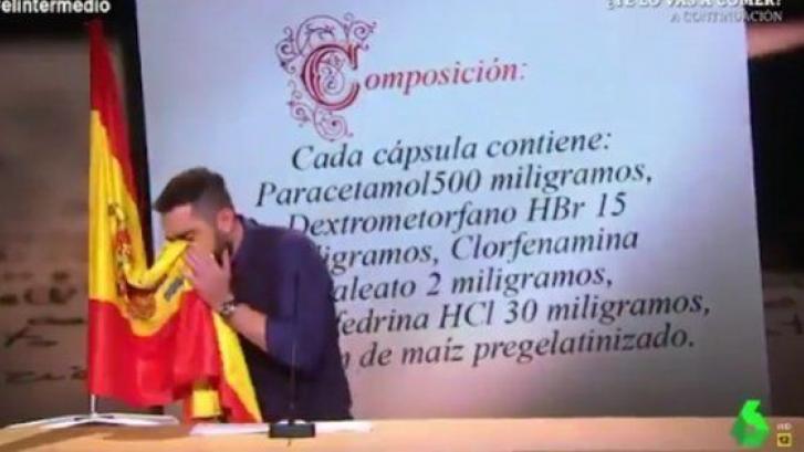 Archivada la causa contra Dani Mateo por sonarse los mocos con la bandera de España