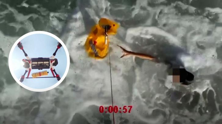 Un dron salva a un joven de 14 años en la playa de Sagunto