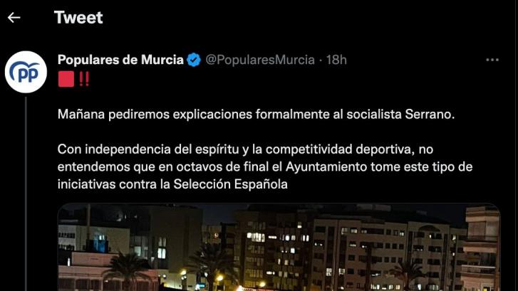 El PSOE no tarda ni un segundo en desarmar este tuit del PP